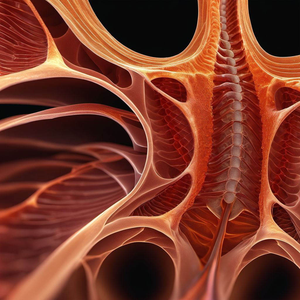 Benign neoplasm of ribs, sternum and clavicle digital illustration
