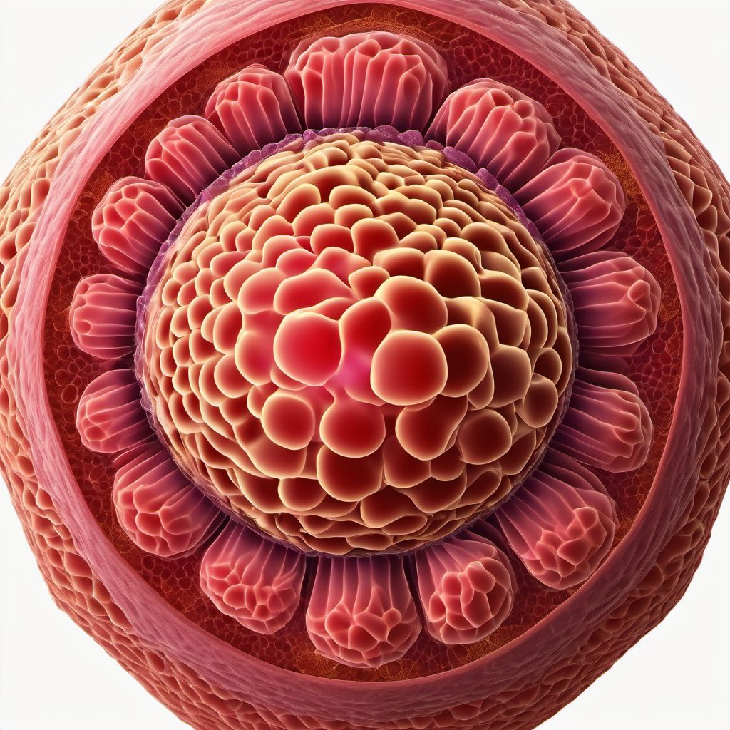 Benign lipomatous neoplasm of intra-abdominal organs digital illustration