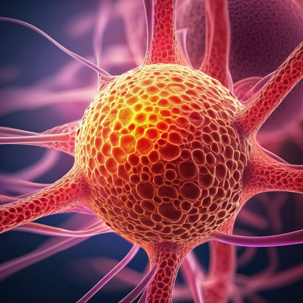 Benign neoplasm of connective and other soft tissue, unspecified digital illustration