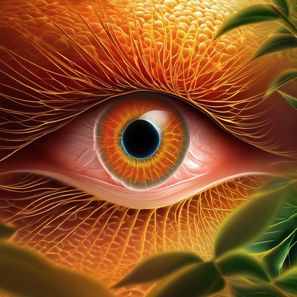 Melanocytic nevi of eyelid, including canthus digital illustration