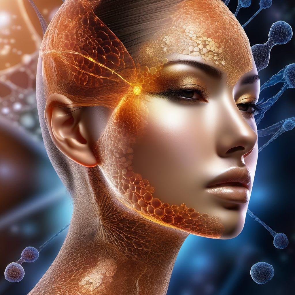 Melanocytic nevi of other and unspecified parts of face digital illustration