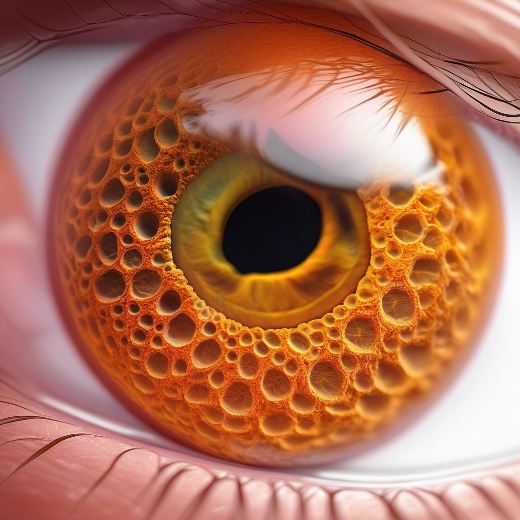 Other benign neoplasm of skin of eyelid, including canthus digital illustration