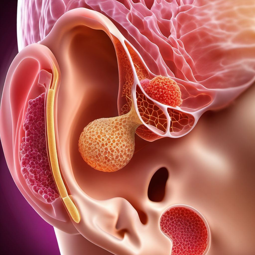 Other benign neoplasm of skin of ear and external auricular canal digital illustration