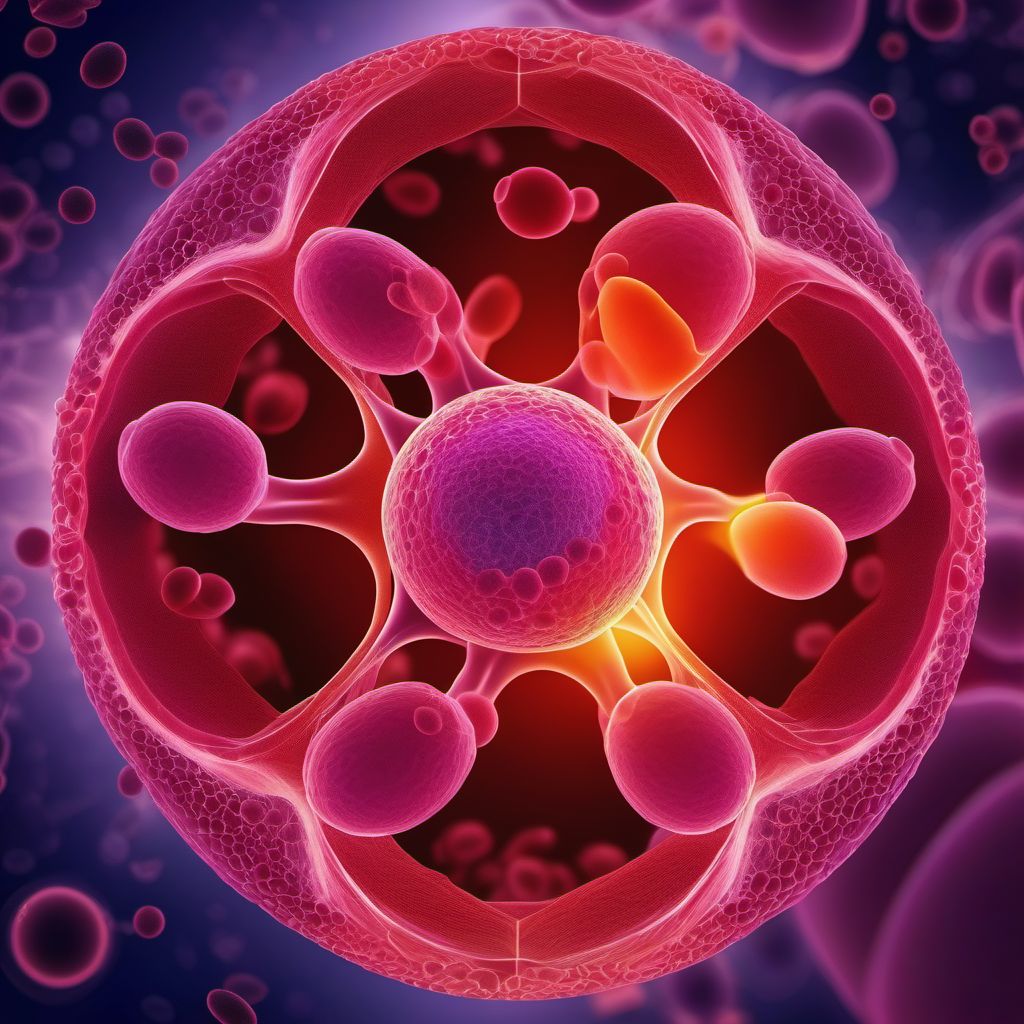 Benign neoplasm of ovary digital illustration