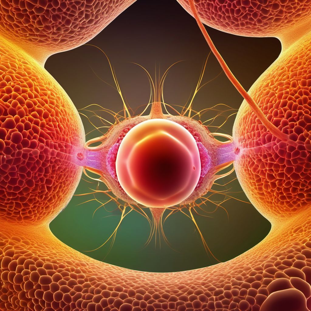 Benign neoplasm of scrotum digital illustration