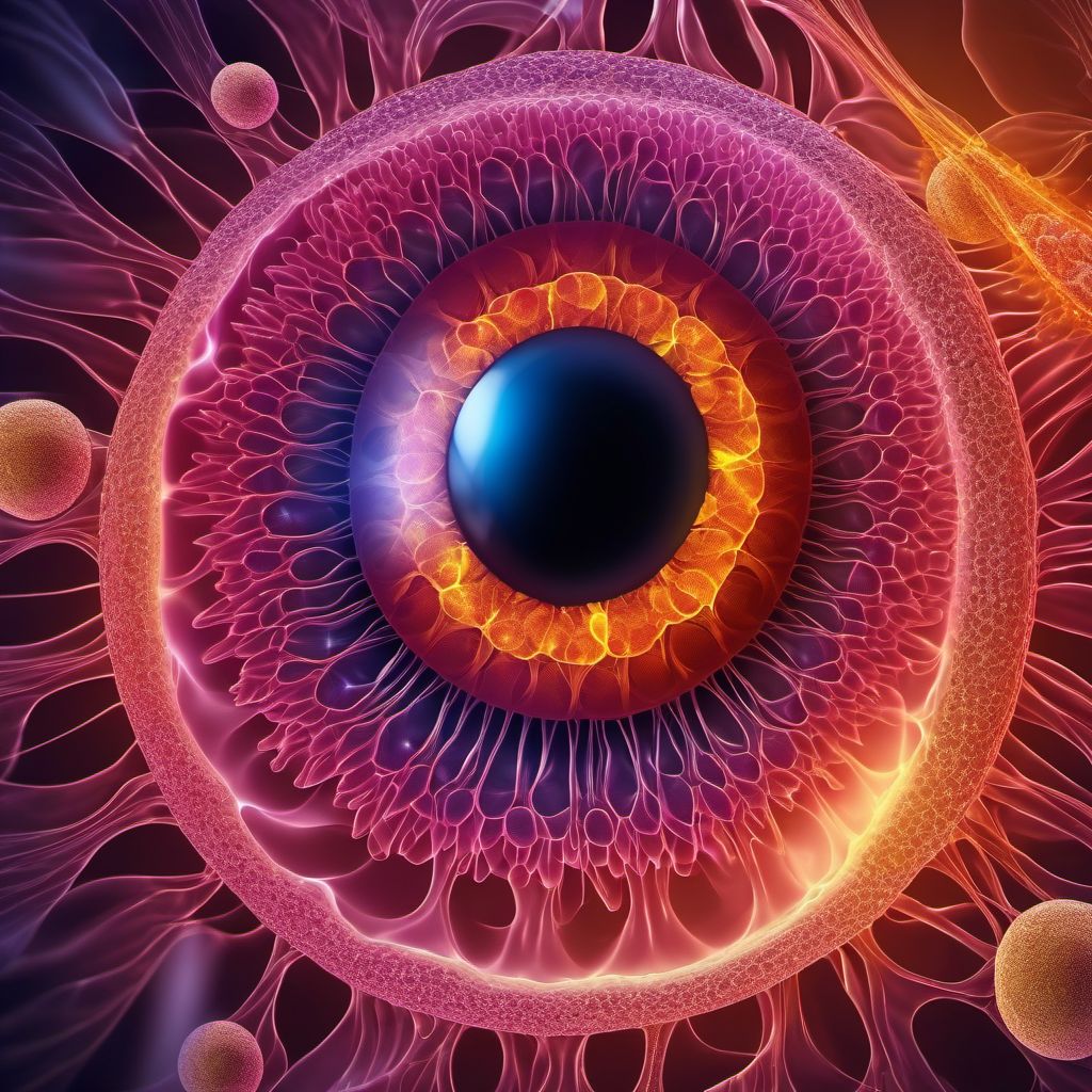 Benign neoplasm of eye and adnexa digital illustration