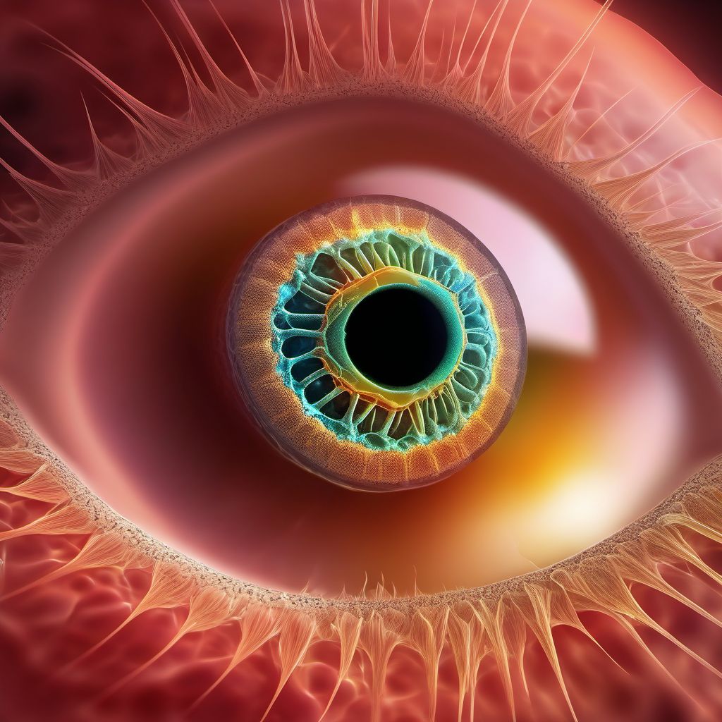 Benign neoplasm of conjunctiva digital illustration