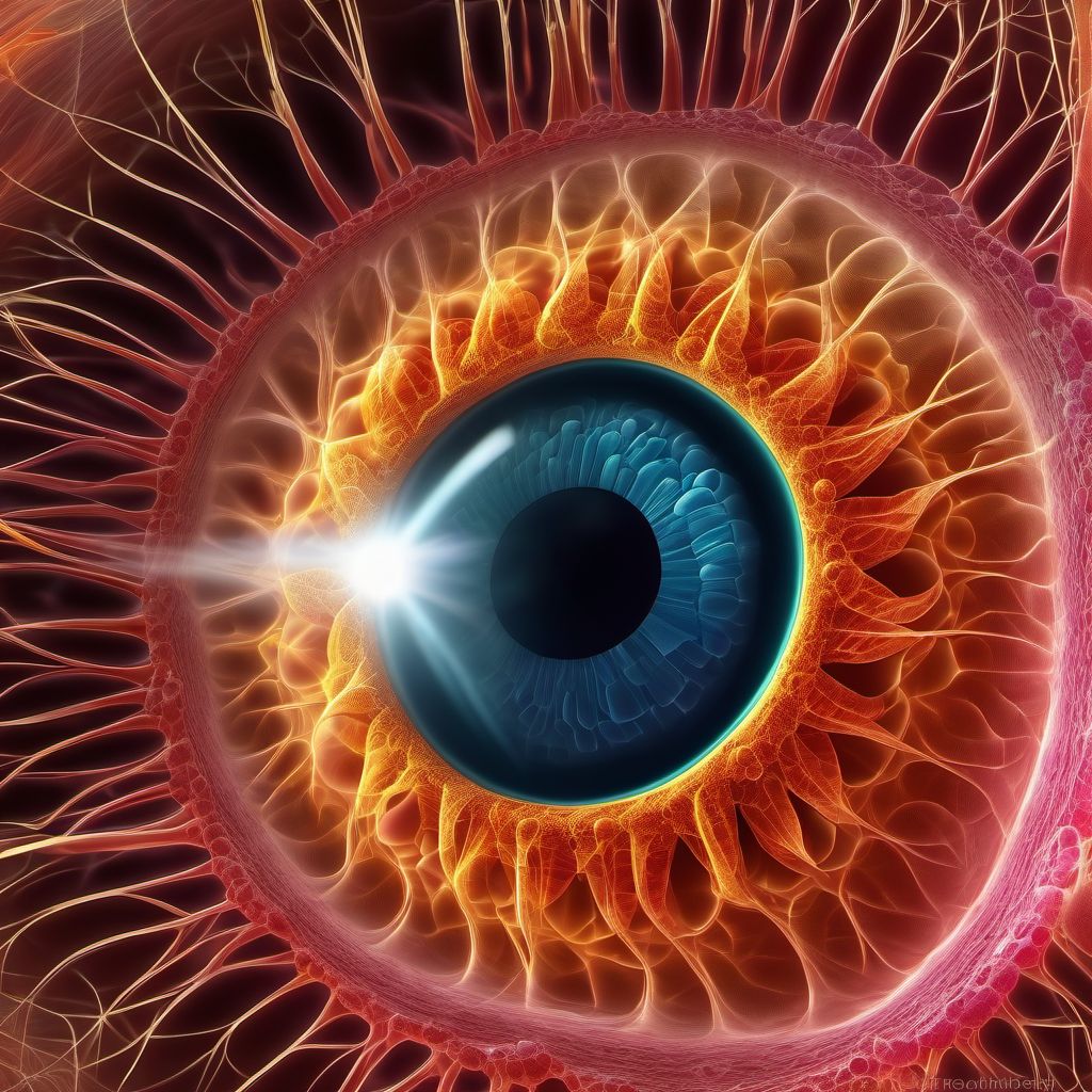 Benign neoplasm of cornea digital illustration