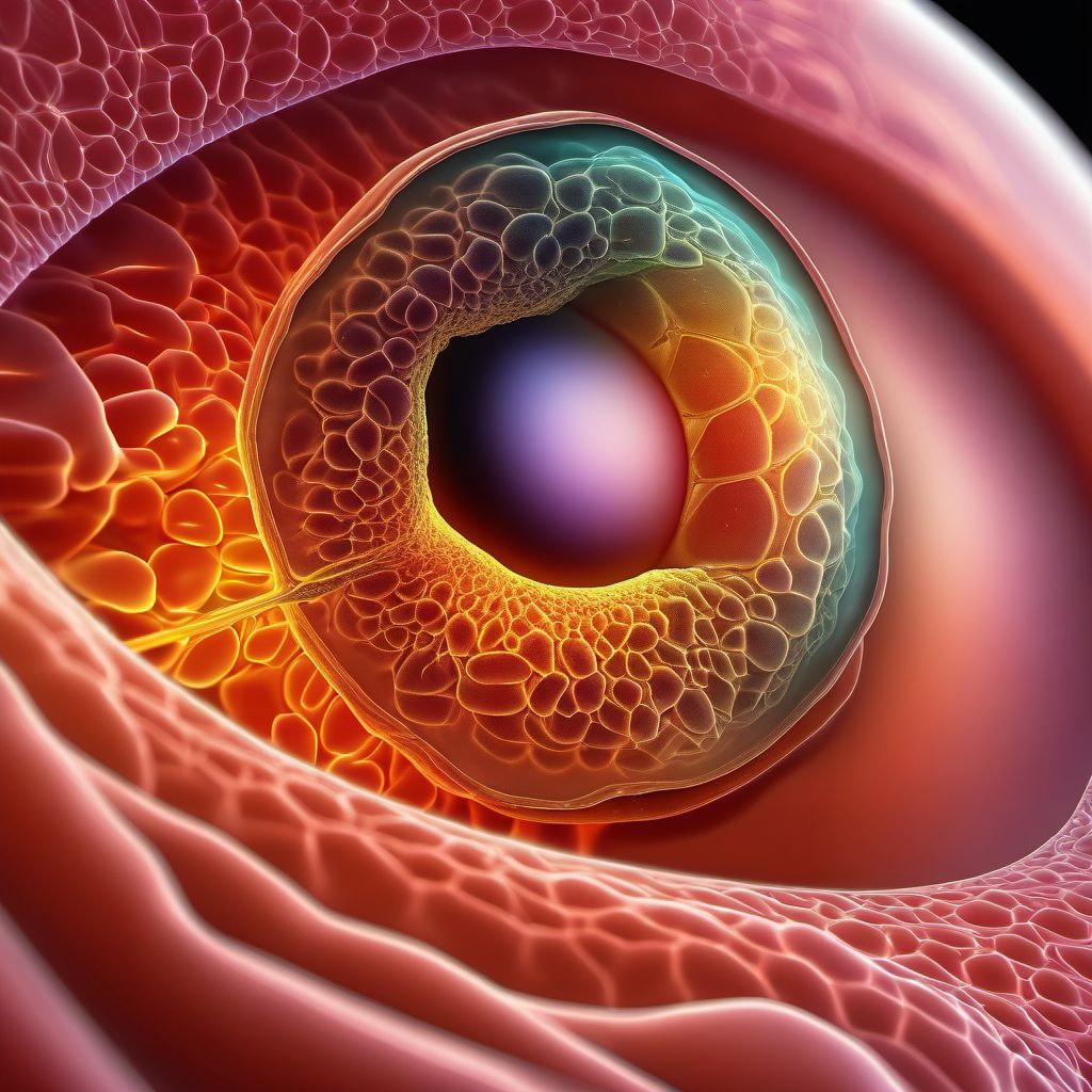 Benign neoplasm of lacrimal gland and duct digital illustration