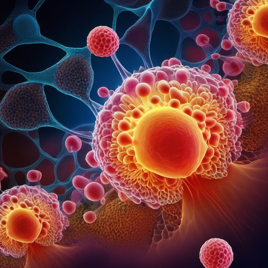 Benign neoplasm of other and unspecified endocrine glands digital illustration