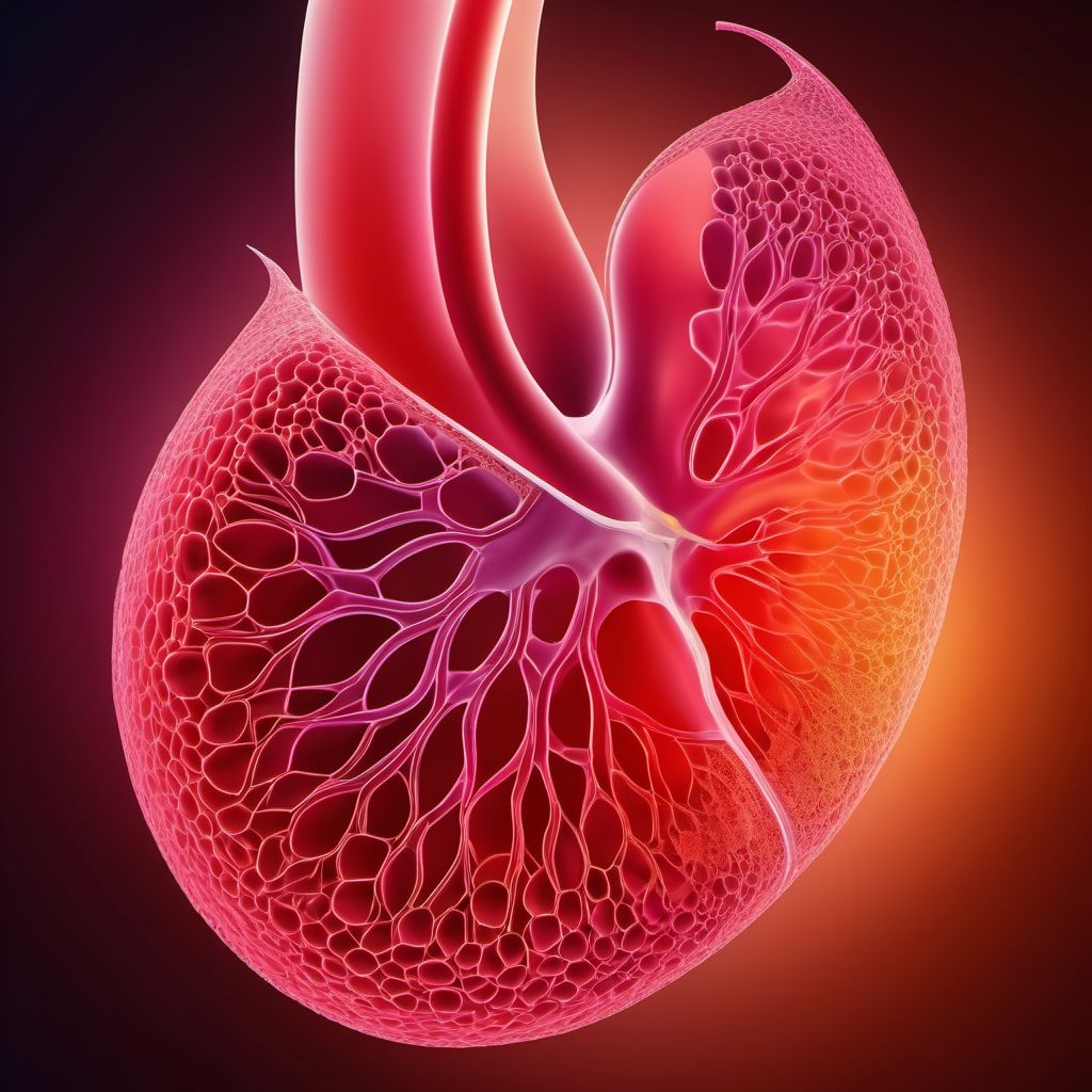 Benign neoplasm of aortic body and other paraganglia digital illustration