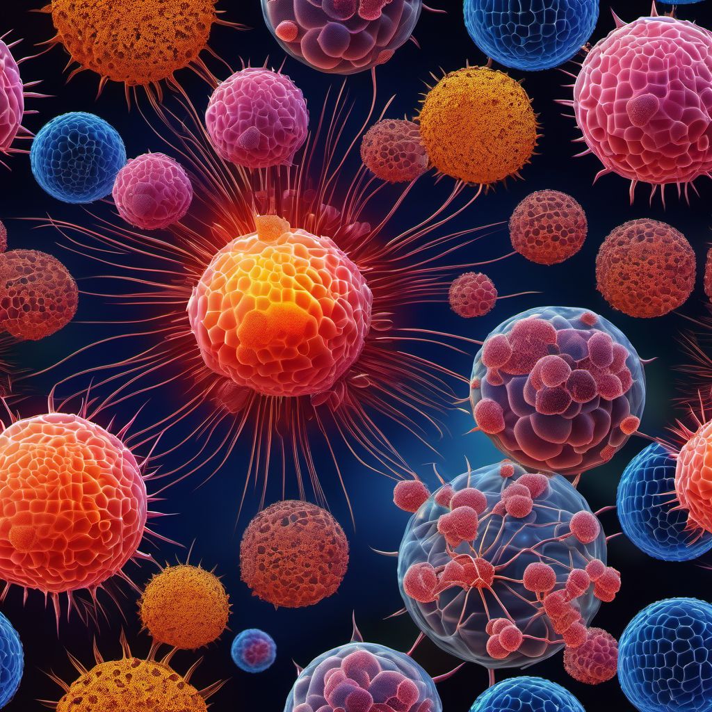 Benign neuroendocrine tumors digital illustration