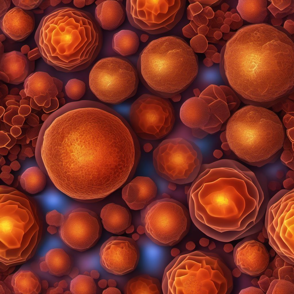 Benign carcinoid tumors digital illustration
