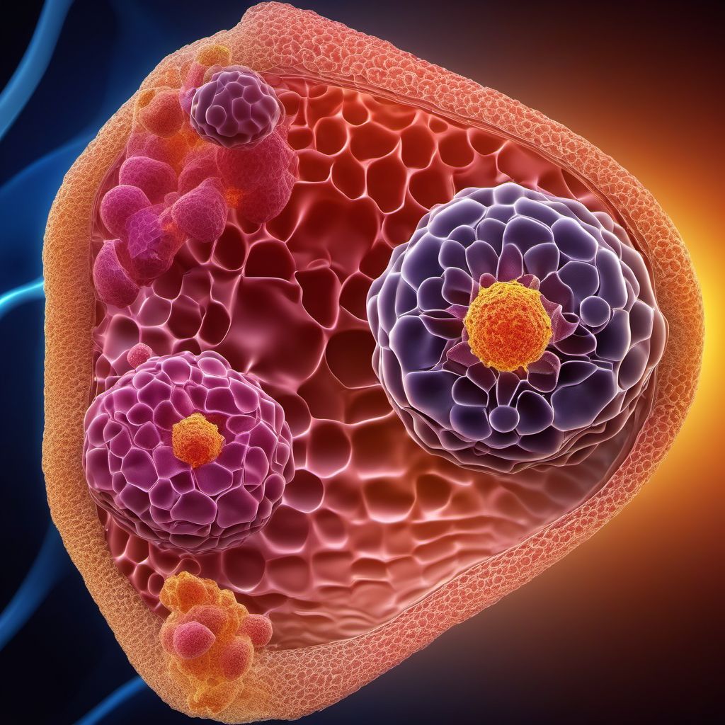 Neoplasm of uncertain behavior of the minor salivary glands digital illustration