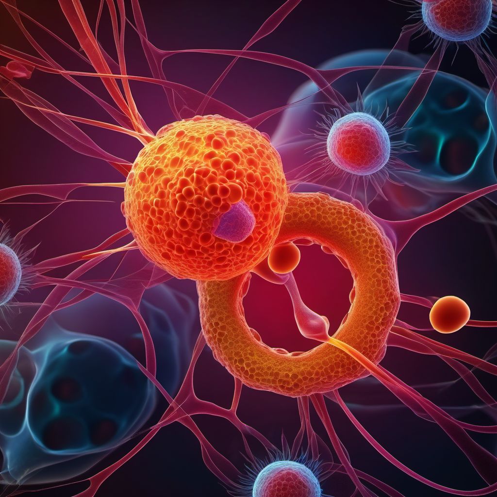 Neoplasm of uncertain behavior of appendix digital illustration