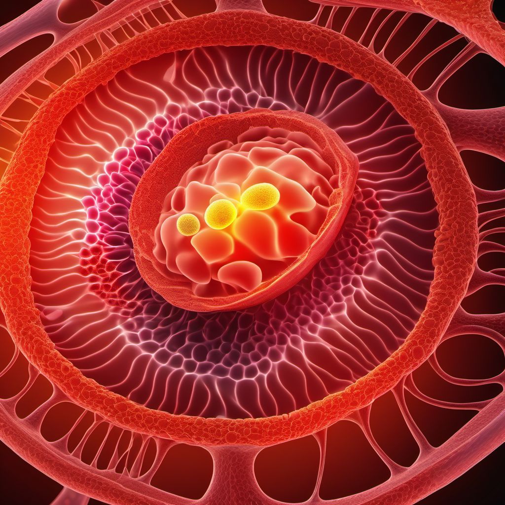 Neoplasm of uncertain behavior of ovary digital illustration