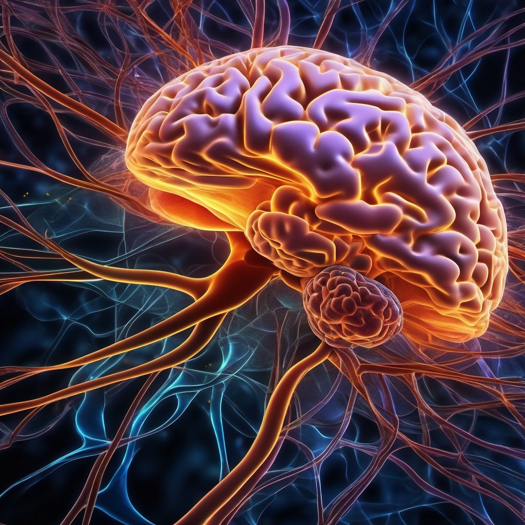 Neoplasm of uncertain behavior of brain and central nervous system digital illustration