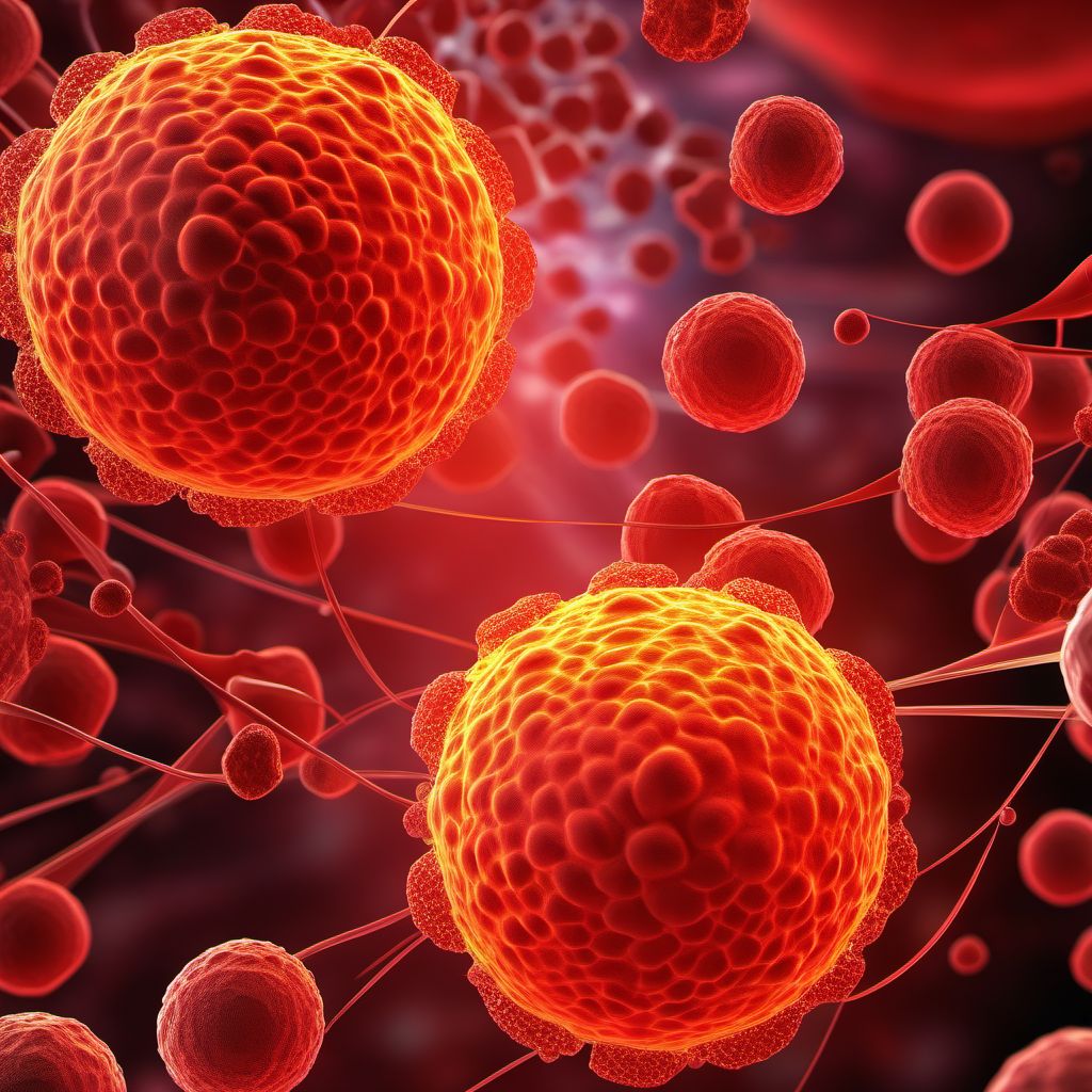 Refractory anemia with excess of blasts [RAEB] digital illustration