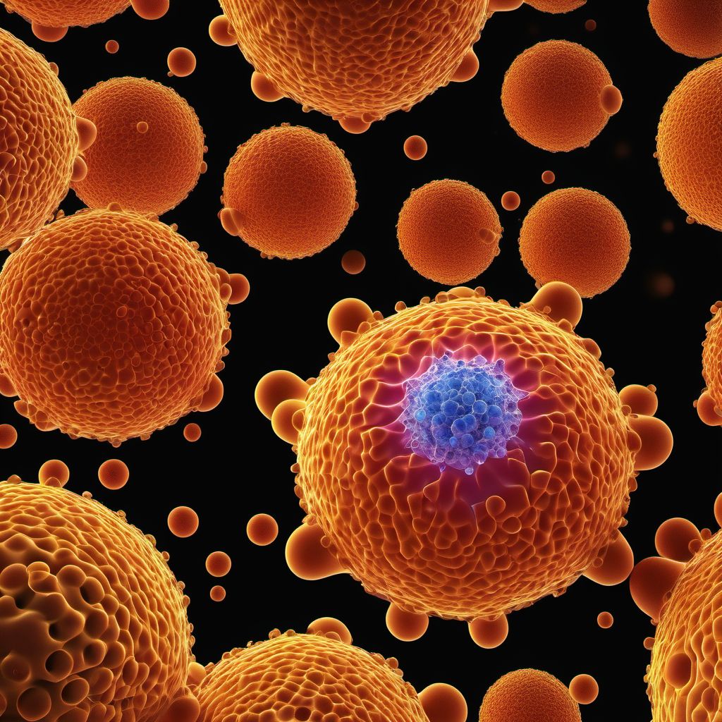 Refractory cytopenia with multilineage dysplasia and ring sideroblasts digital illustration