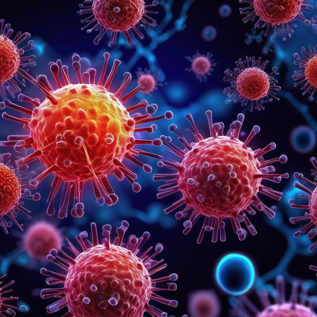 Chronic myeloproliferative disease digital illustration