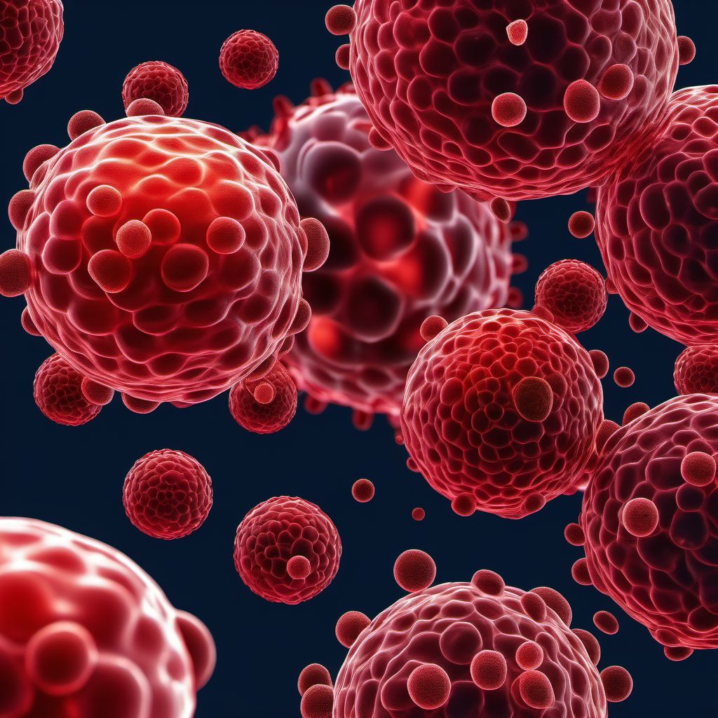 Essential (hemorrhagic) thrombocythemia digital illustration