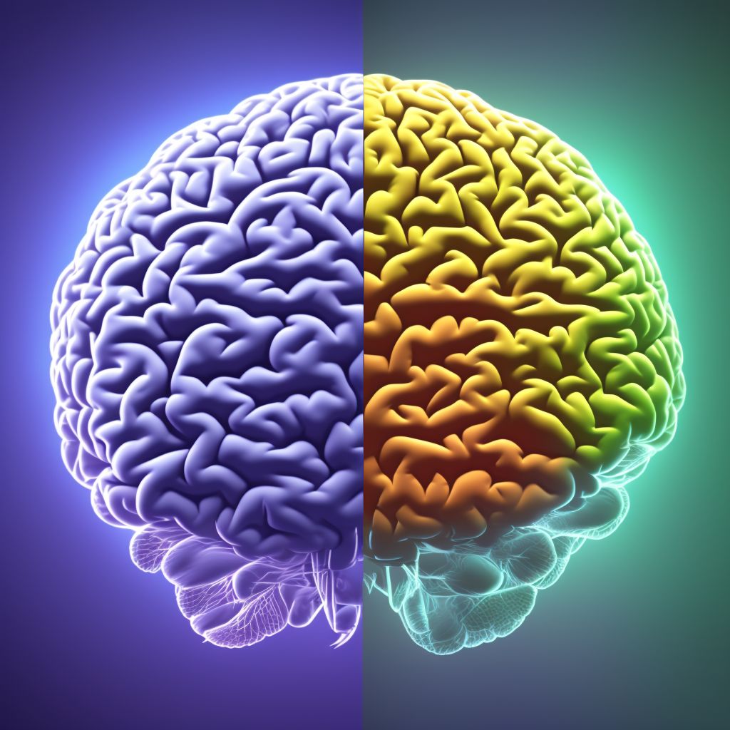 Neoplasm of unspecified behavior of brain digital illustration