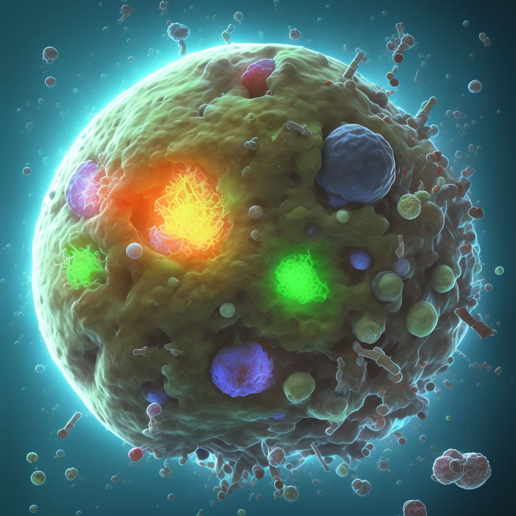 Neoplasm of unspecified behavior of other specified sites digital illustration