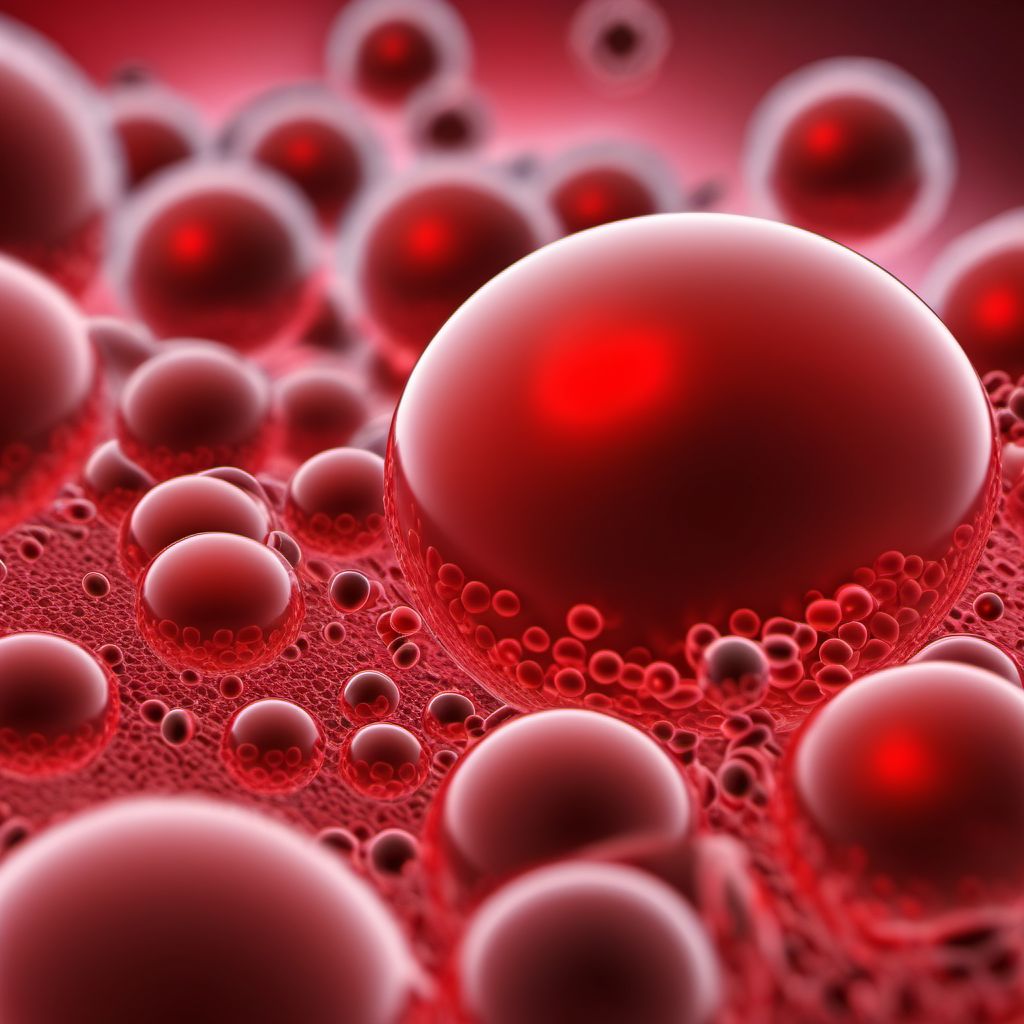 Iron deficiency anemia digital illustration