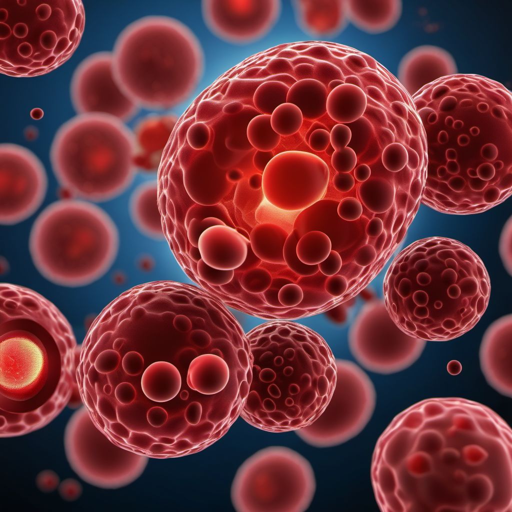 Vitamin B12 deficiency anemia digital illustration