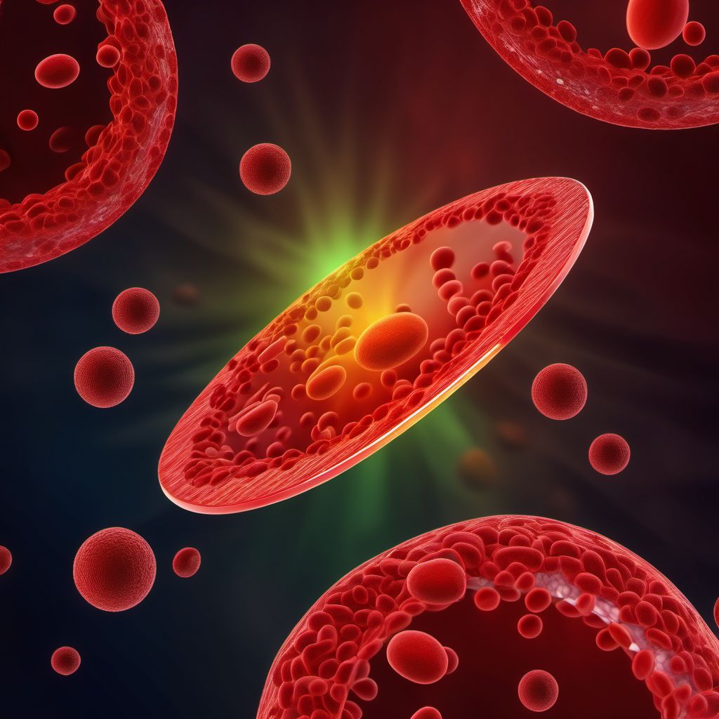 Folate deficiency anemia digital illustration