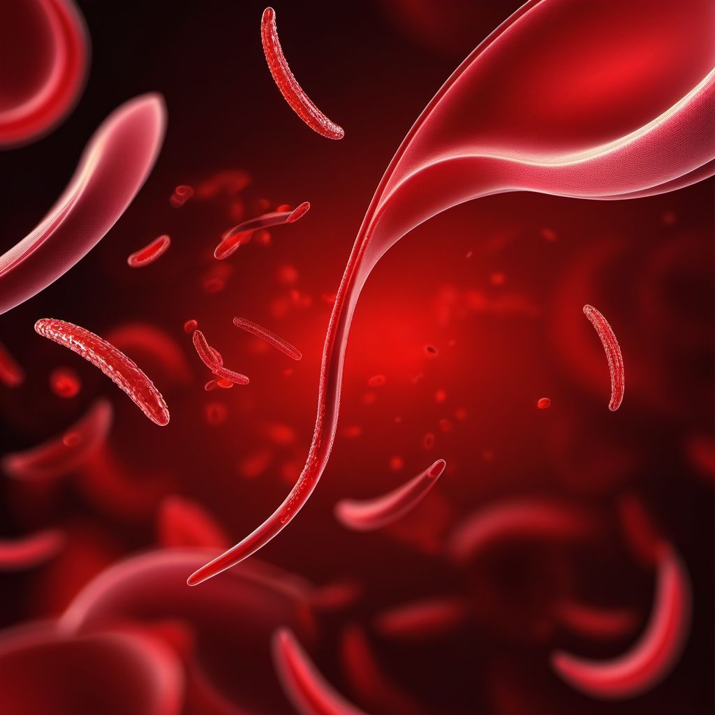 Sickle-cell disease without crisis digital illustration