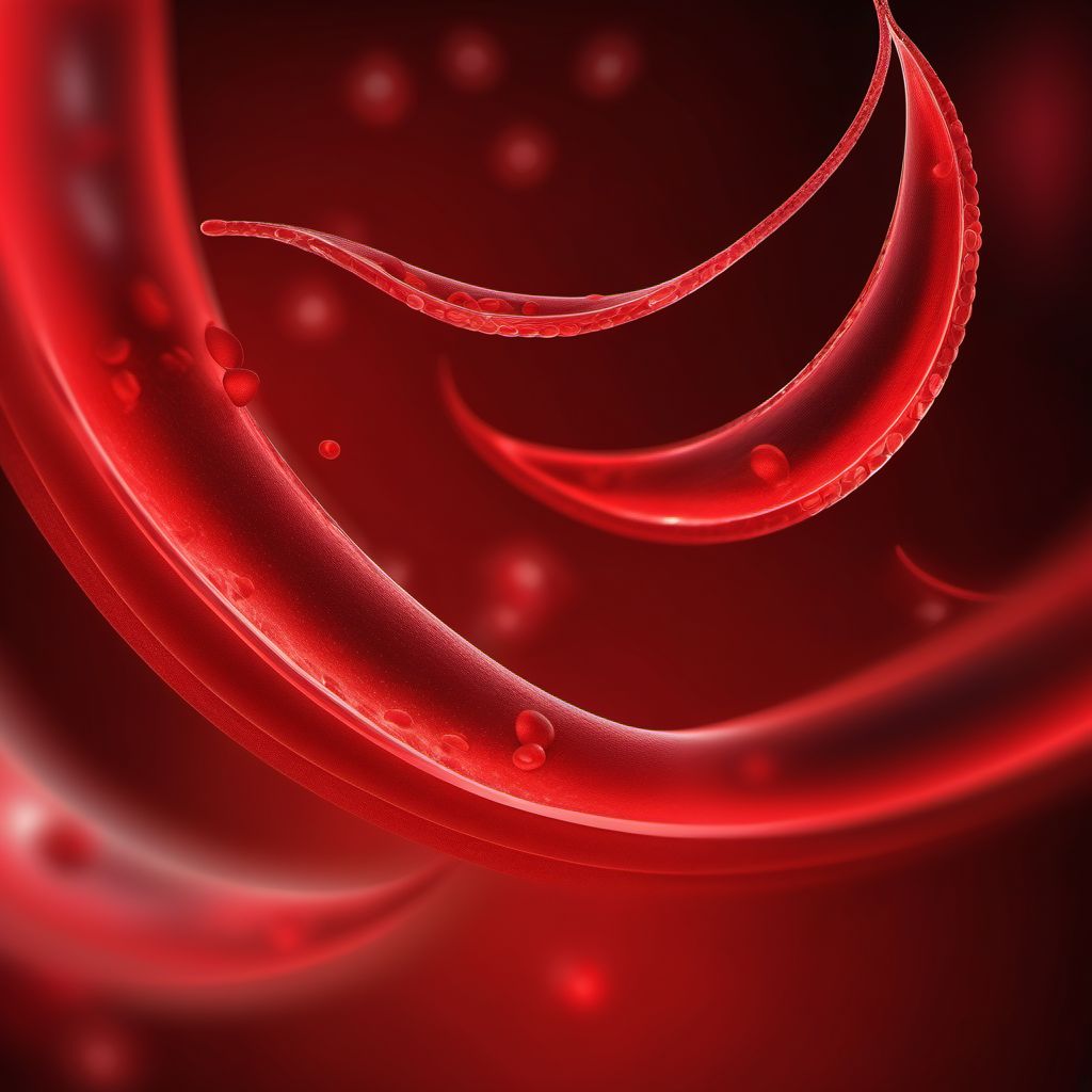 Sickle-cell thalassemia digital illustration