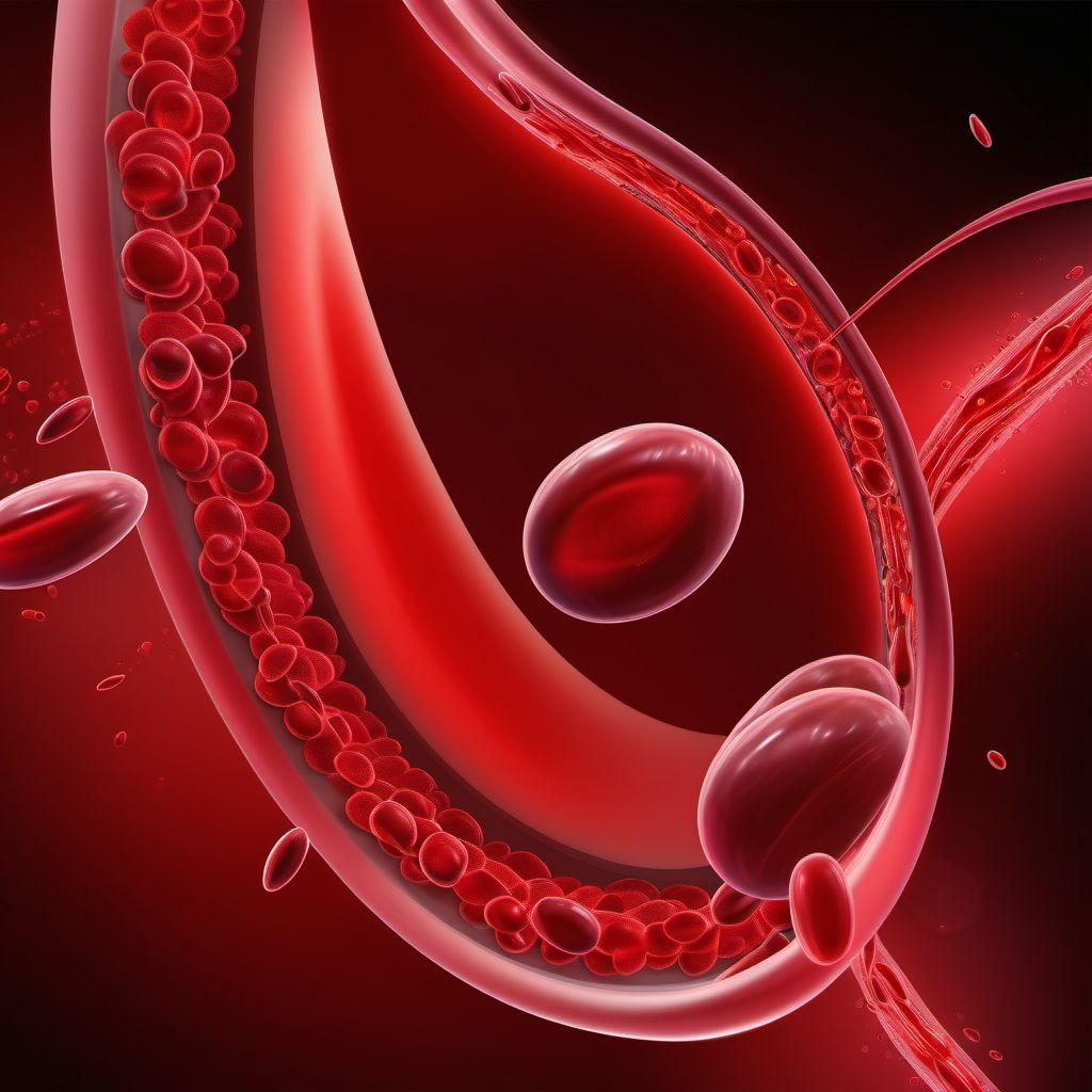 Other sickle-cell disorders with crisis digital illustration