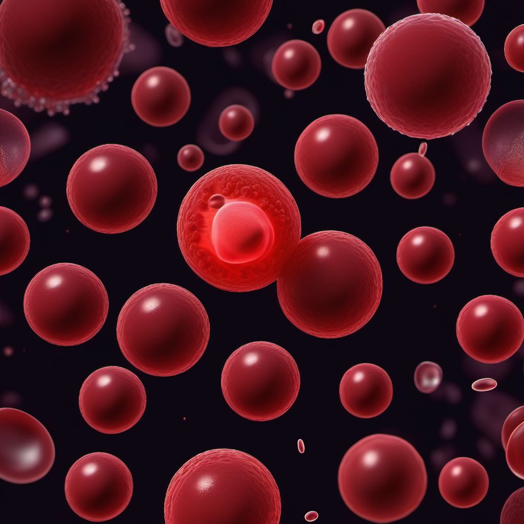 Acute posthemorrhagic anemia digital illustration