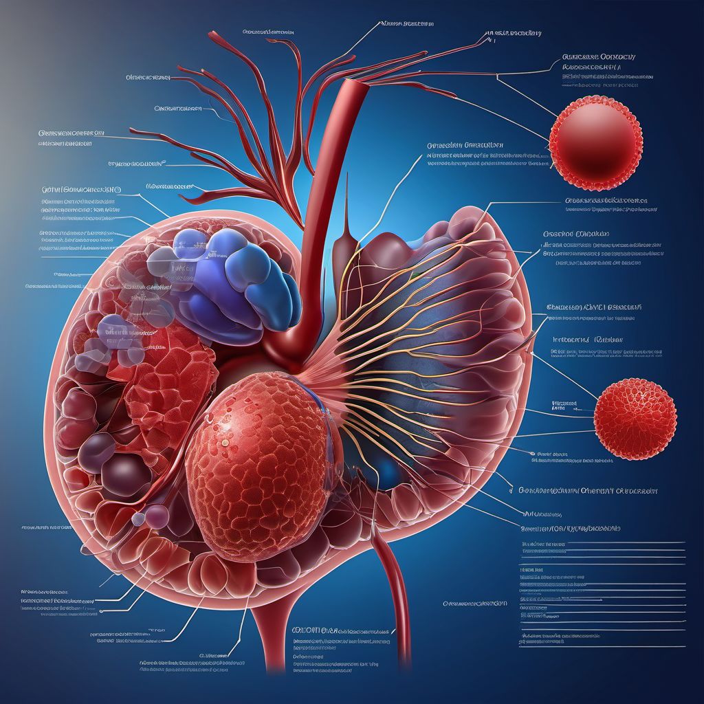 Other intraoperative and postprocedural complications of the spleen digital illustration