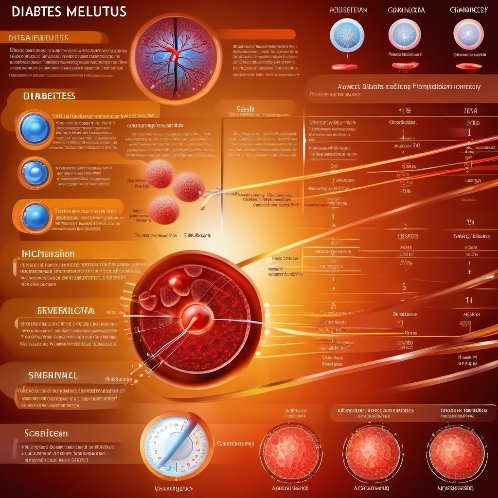 Diabetes mellitus due to underlying condition with other specified complication digital illustration