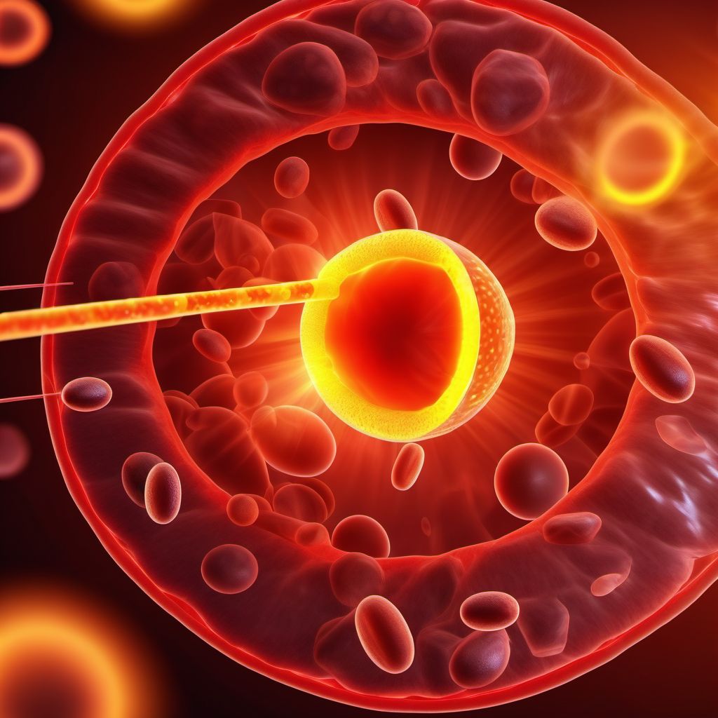 Drug or chemical induced diabetes mellitus with mild nonproliferative diabetic retinopathy digital illustration