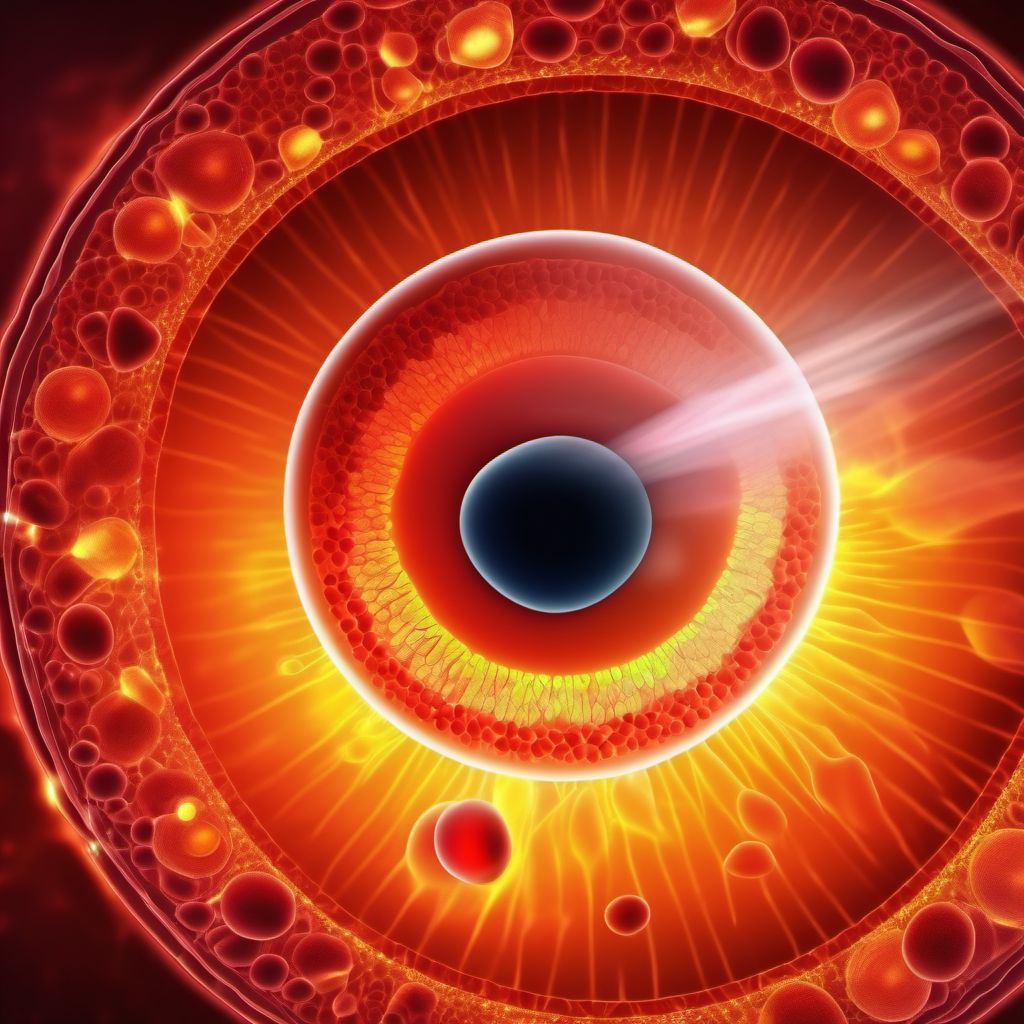 Drug or chemical induced diabetes mellitus with moderate nonproliferative diabetic retinopathy without macular edema digital illustration