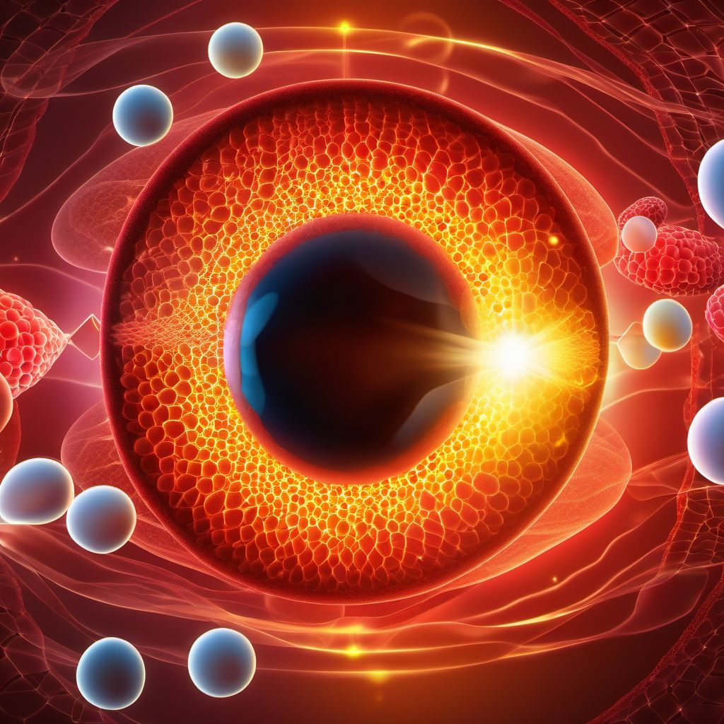 Drug or chemical induced diabetes mellitus with diabetic macular edema, resolved following treatment digital illustration