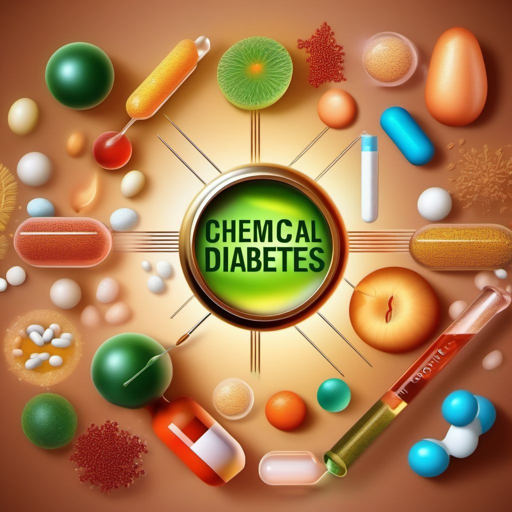 Drug or chemical induced diabetes mellitus without complications digital illustration