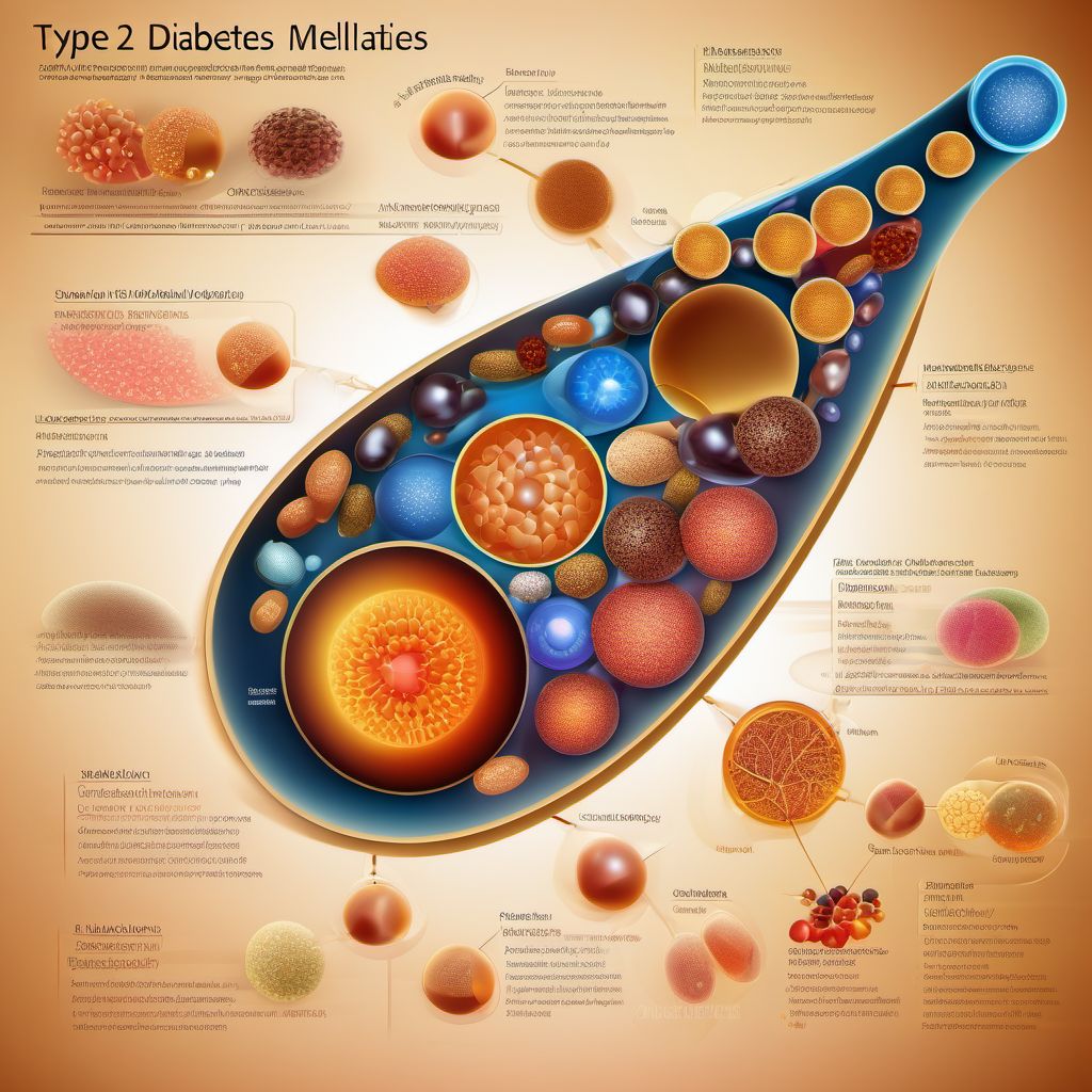 Type 2 diabetes mellitus with hyperosmolarity digital illustration
