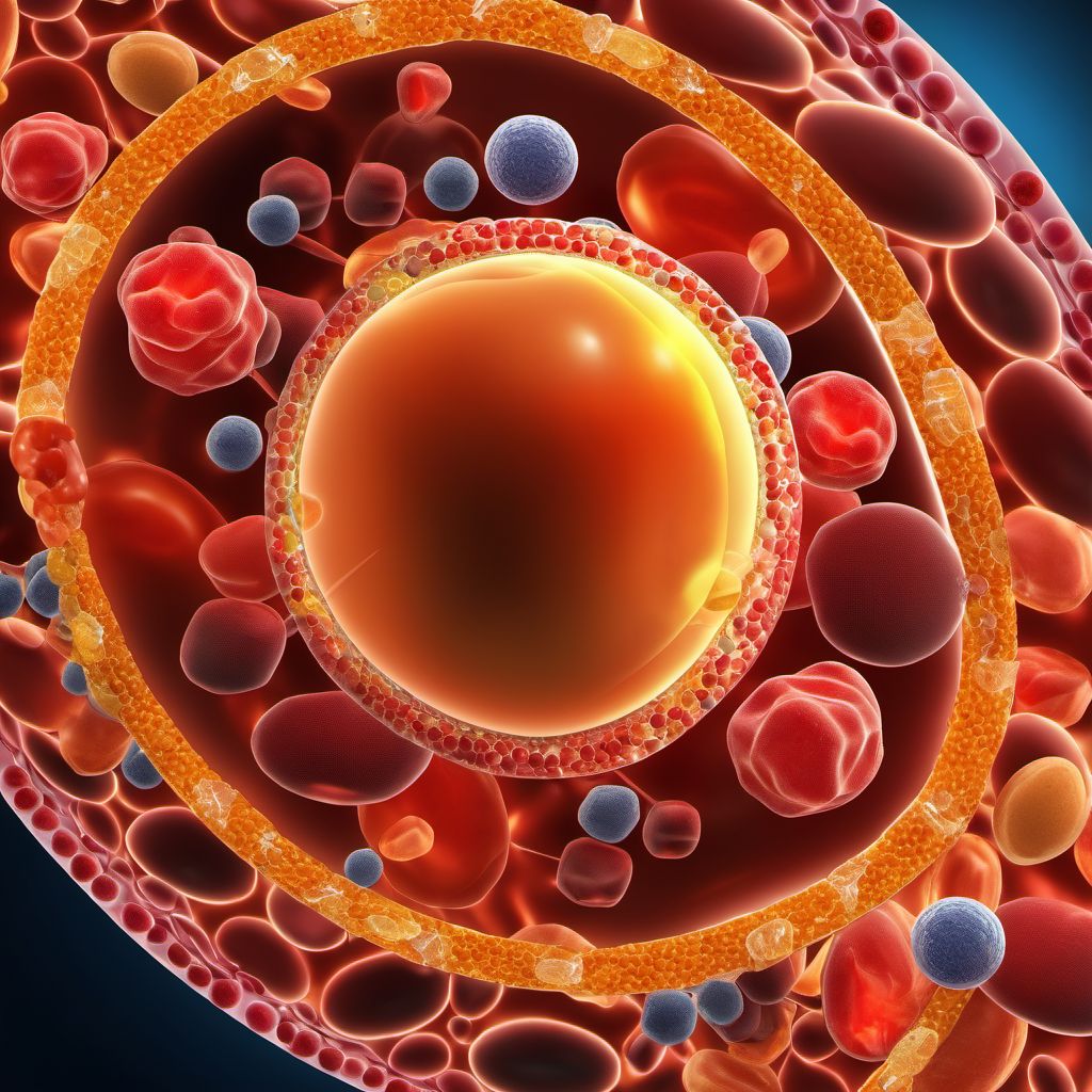 Type 2 diabetes mellitus with oral complications digital illustration