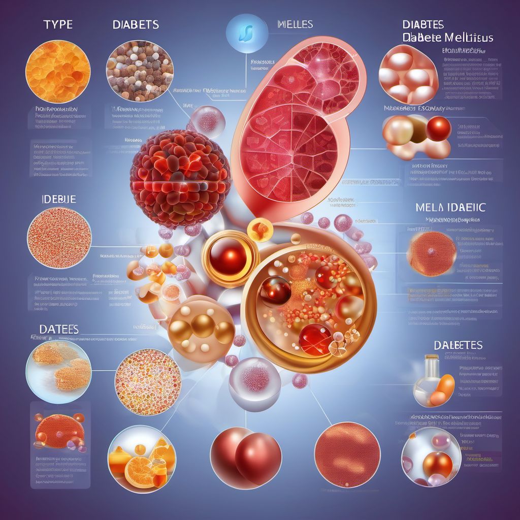 Type 2 diabetes mellitus with hypoglycemia digital illustration