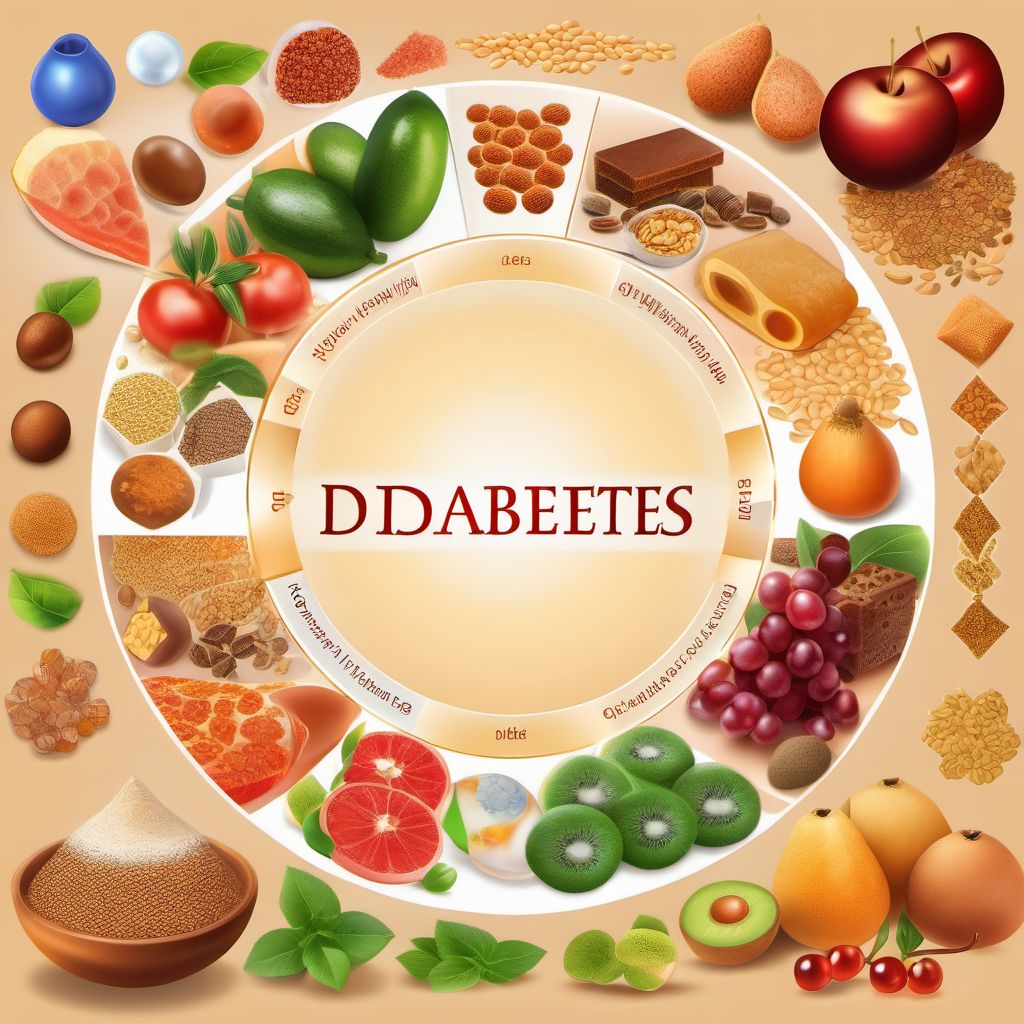 Type 2 diabetes mellitus with hyperglycemia digital illustration