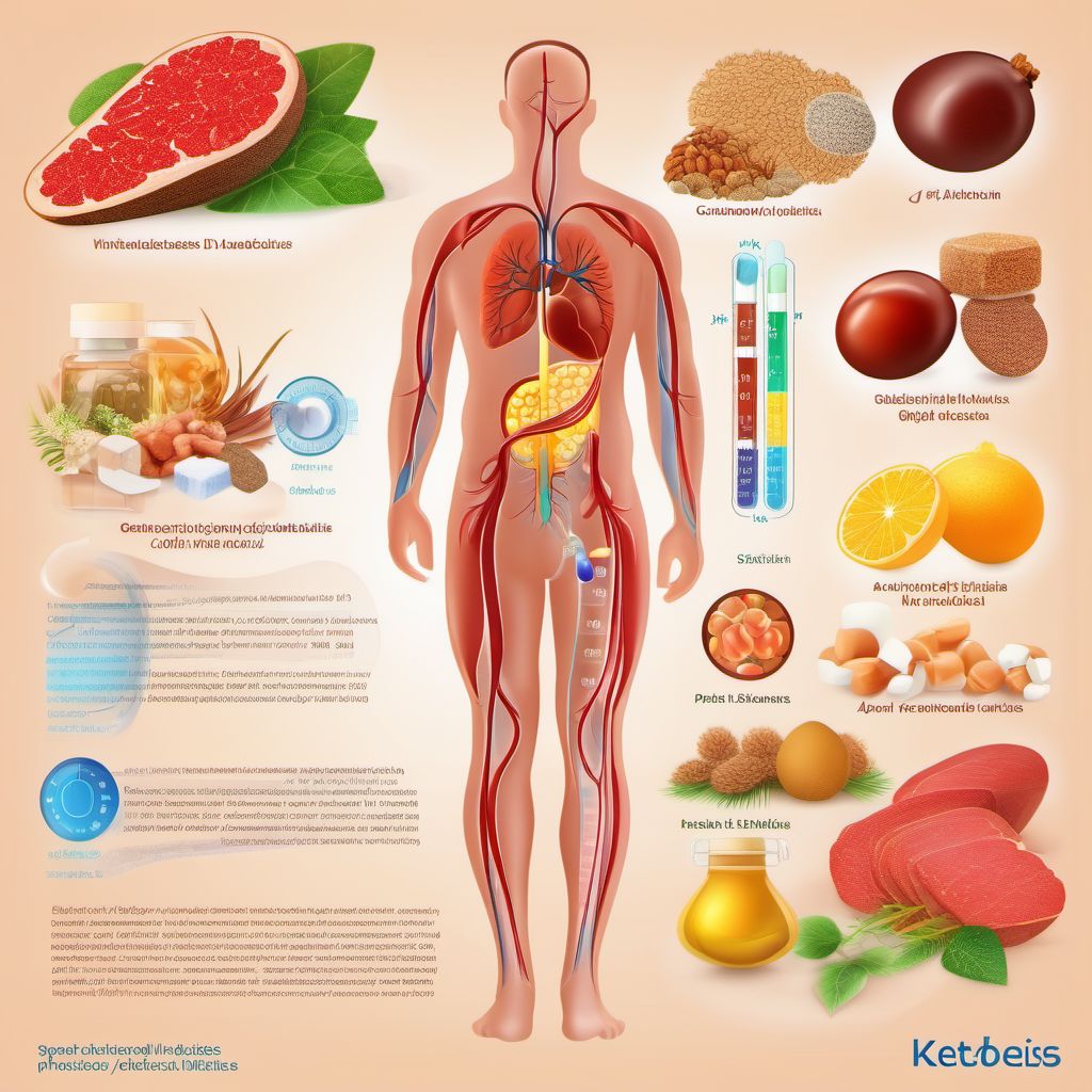 Other specified diabetes mellitus with ketoacidosis digital illustration