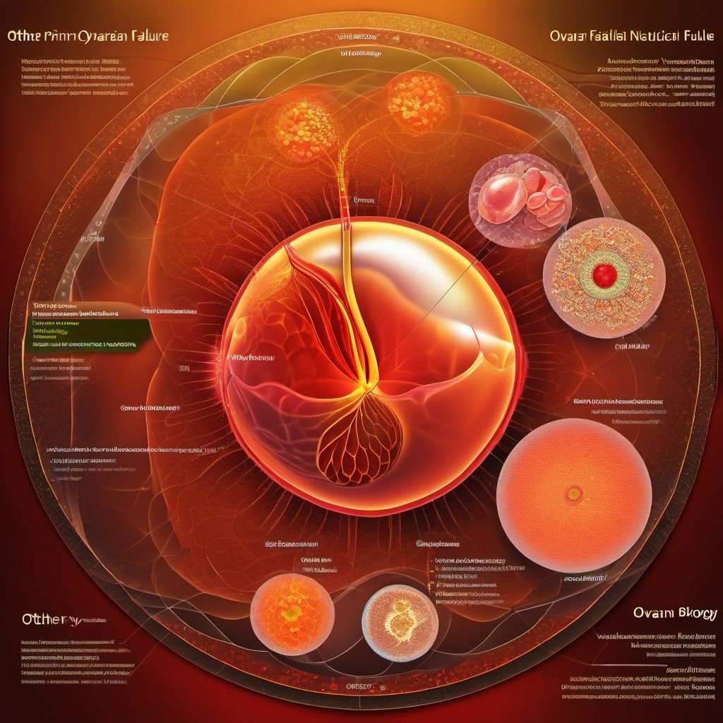 Other primary ovarian failure digital illustration