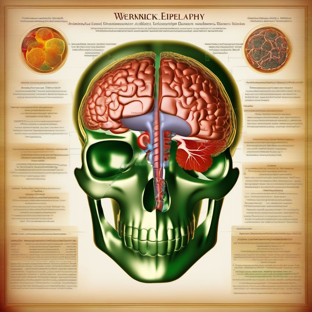 Wernicke's encephalopathy digital illustration