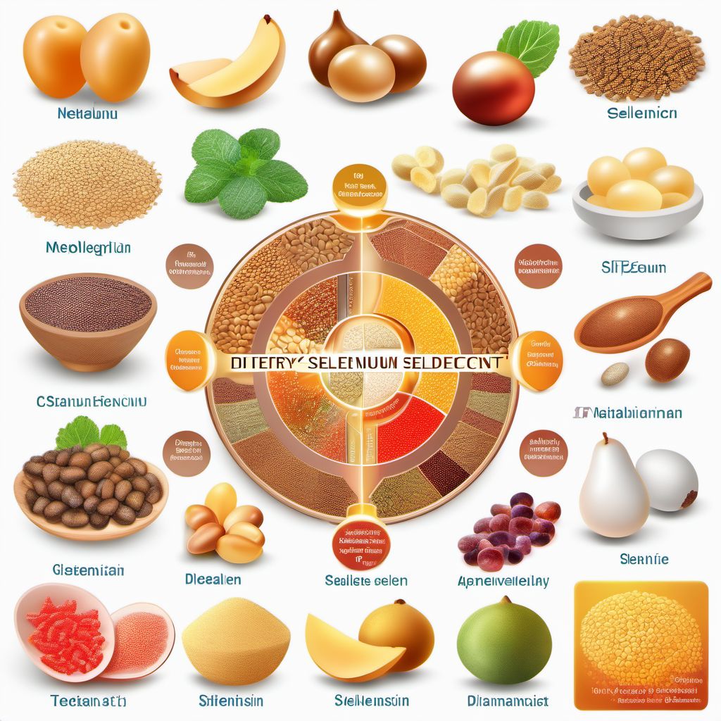 Dietary selenium deficiency digital illustration