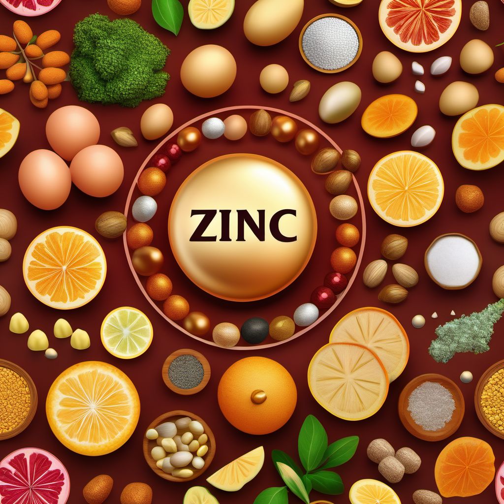 Dietary zinc deficiency digital illustration