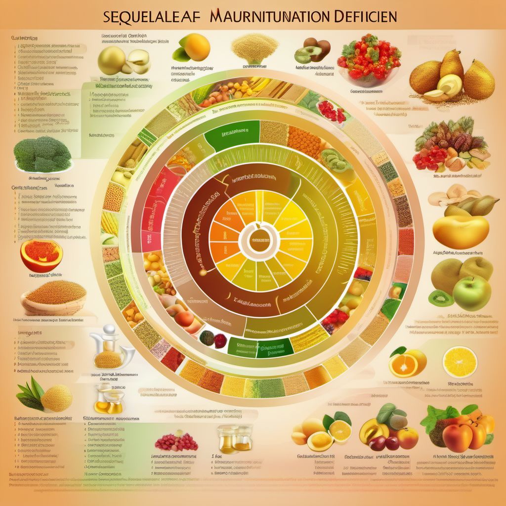 Sequelae of malnutrition and other nutritional deficiencies digital illustration